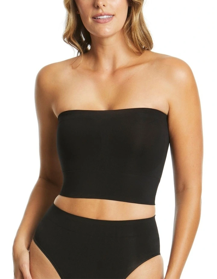 Powerlite Longline Bandeau in Black image 3