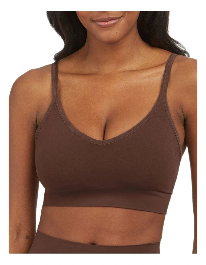 Everyday Shaping Ecocare Longline Bralette in Brown image 1