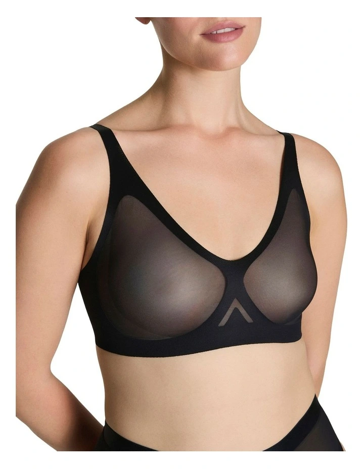 Supersmooth Sheer Sense Bralette in Black image 3