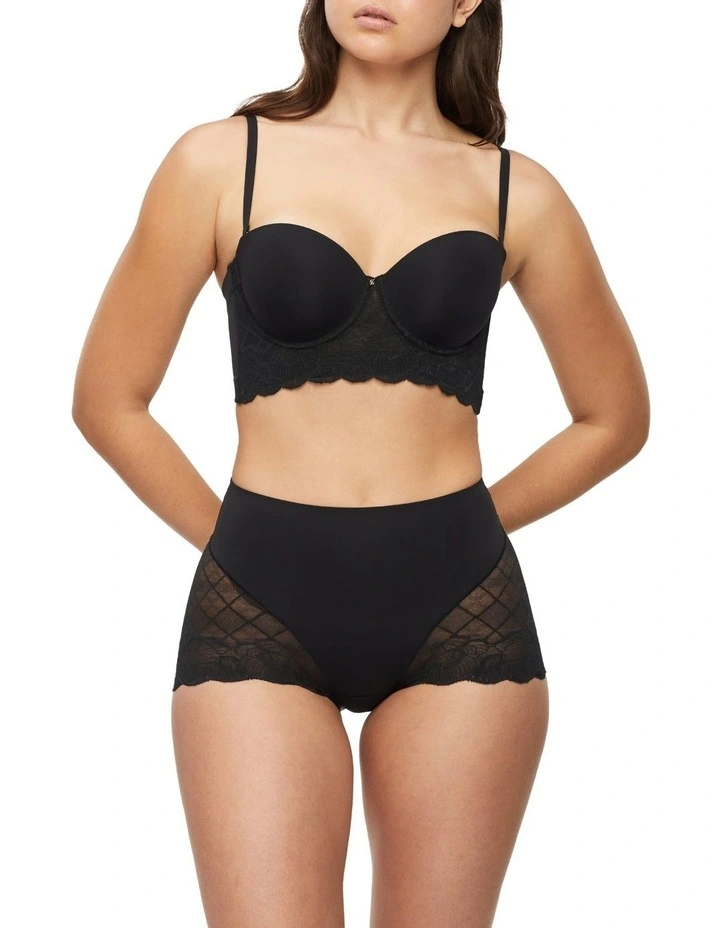 Harlequin Strapless Bustier in Black image 1