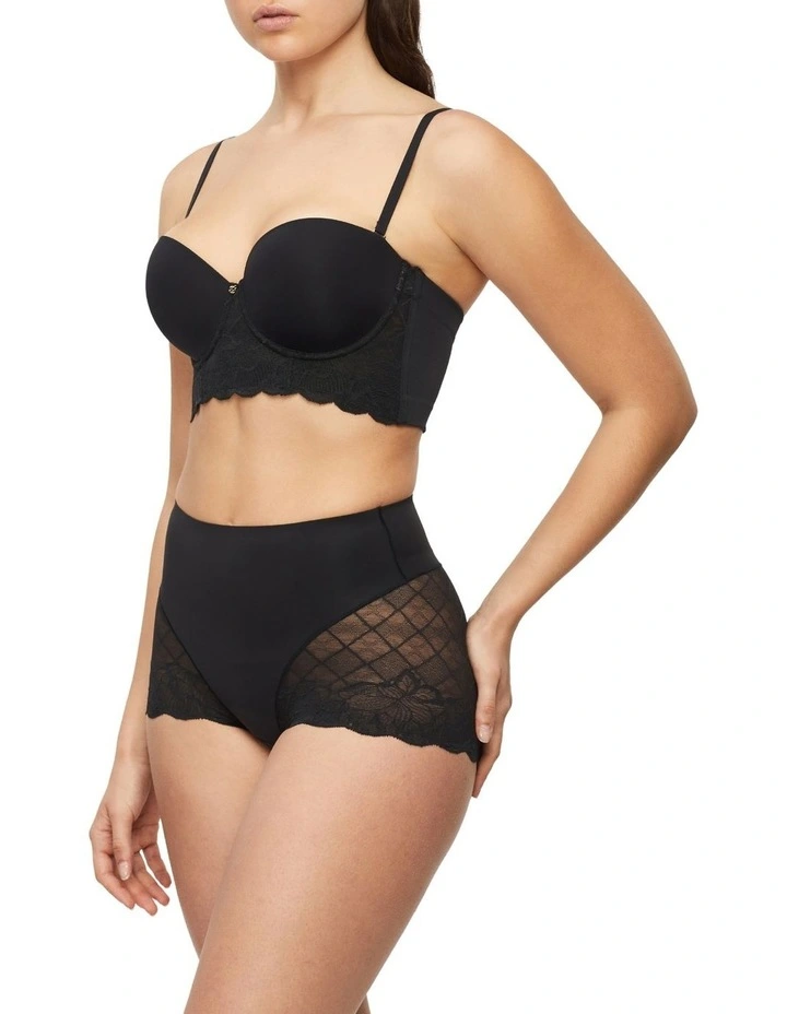 Harlequin Strapless Bustier in Black image 2