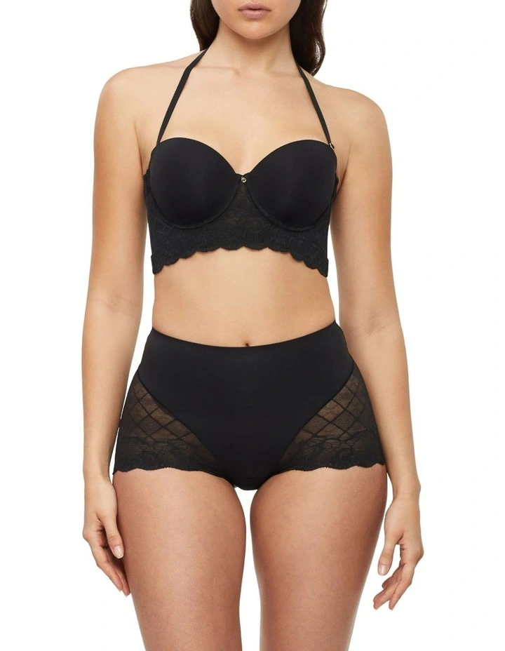 Harlequin Strapless Bustier in Black image 3