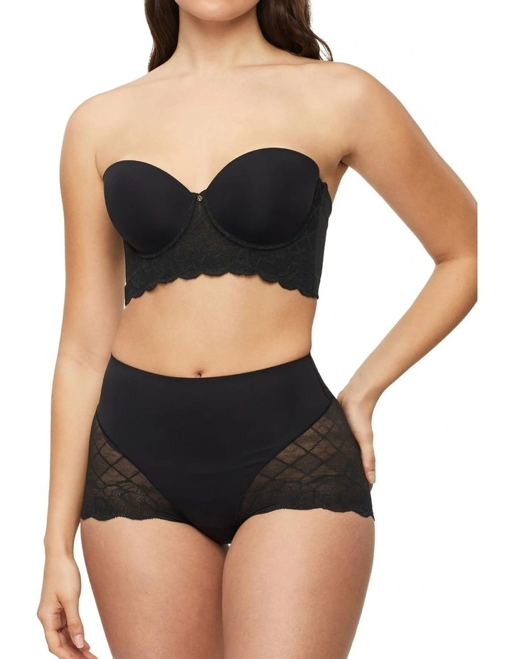 Harlequin Strapless Bustier in Black image 4