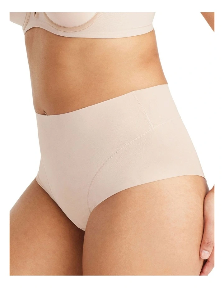 Sheer Infinity Brazilian Cut Brief in Beige image 2