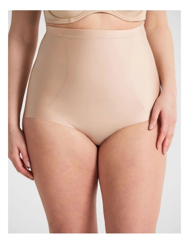 No VPL High Waisted Brief in Beige image 1