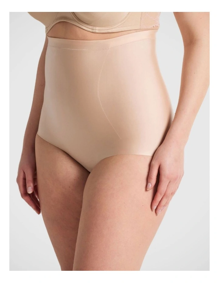 No VPL High Waisted Brief in Beige image 2