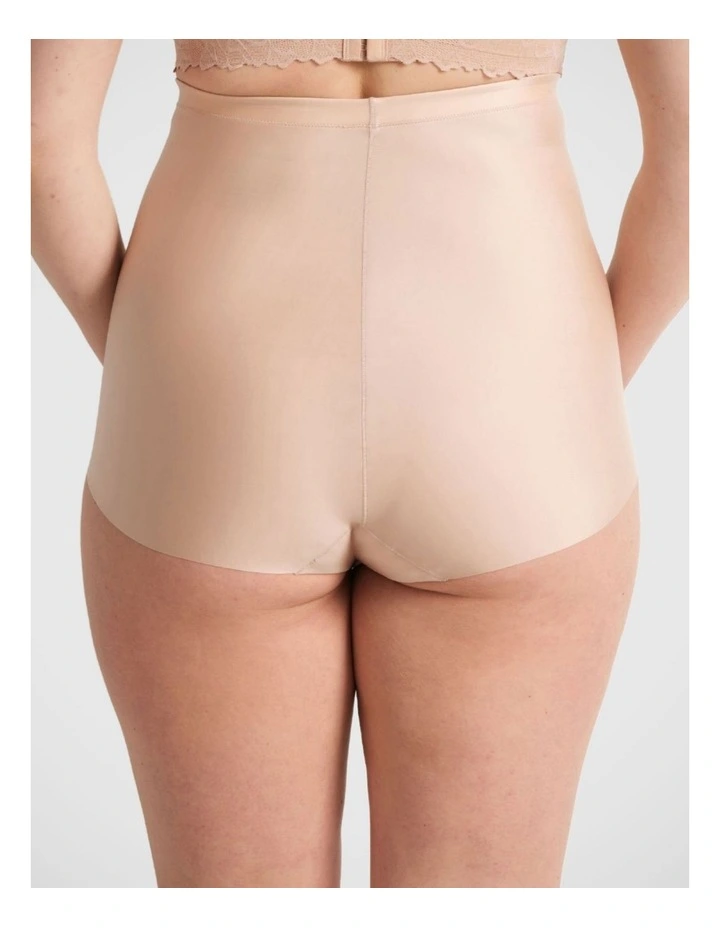 No VPL High Waisted Brief in Beige image 3