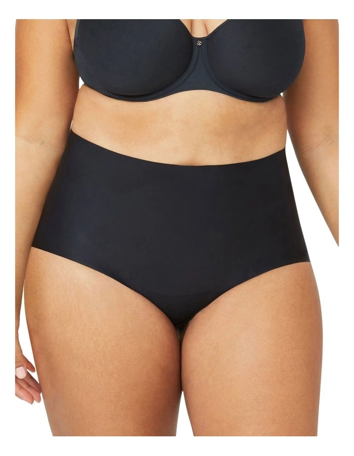 No Vpl Waisted Brief in Black image 1