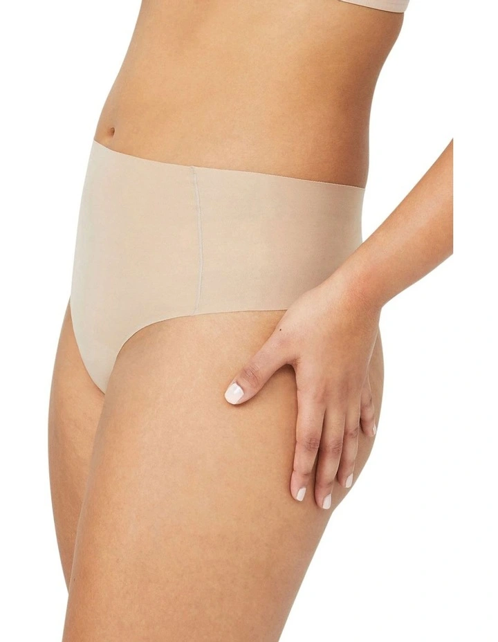 Body Smart Waisted Thong in Beige image 2