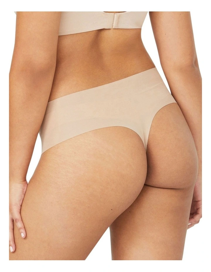 Body Smart Waisted Thong in Beige image 3