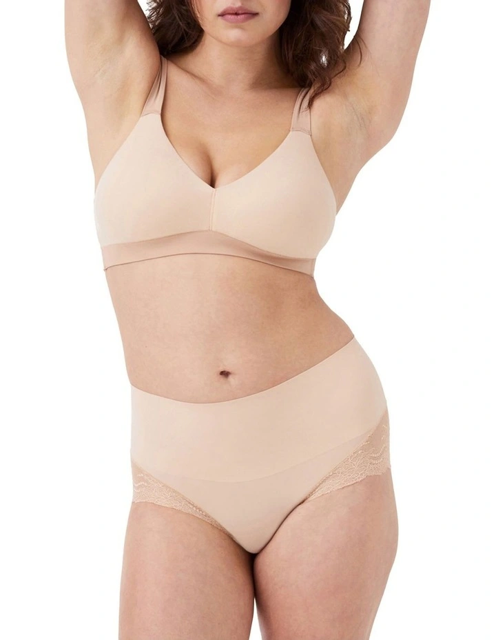 Super Smooth Undie-tectable Lace Hi-Hipster in Beige image 1