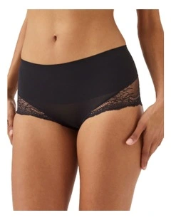 Super Smooth Undie-tectable  Lace Hi-Hipster in Black