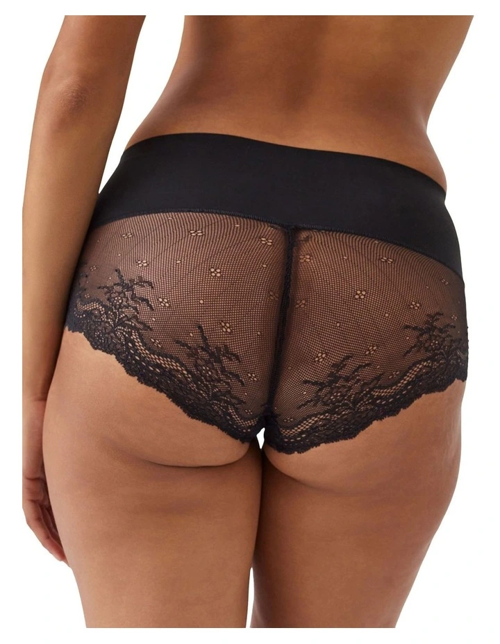 Super Smooth Undie-tectable  Lace Hi-Hipster in Black image 2