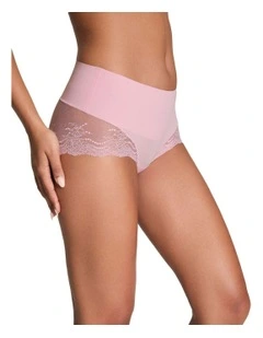 Super Smooth Undie-tectable Lace Hi-Hipster in Pink
