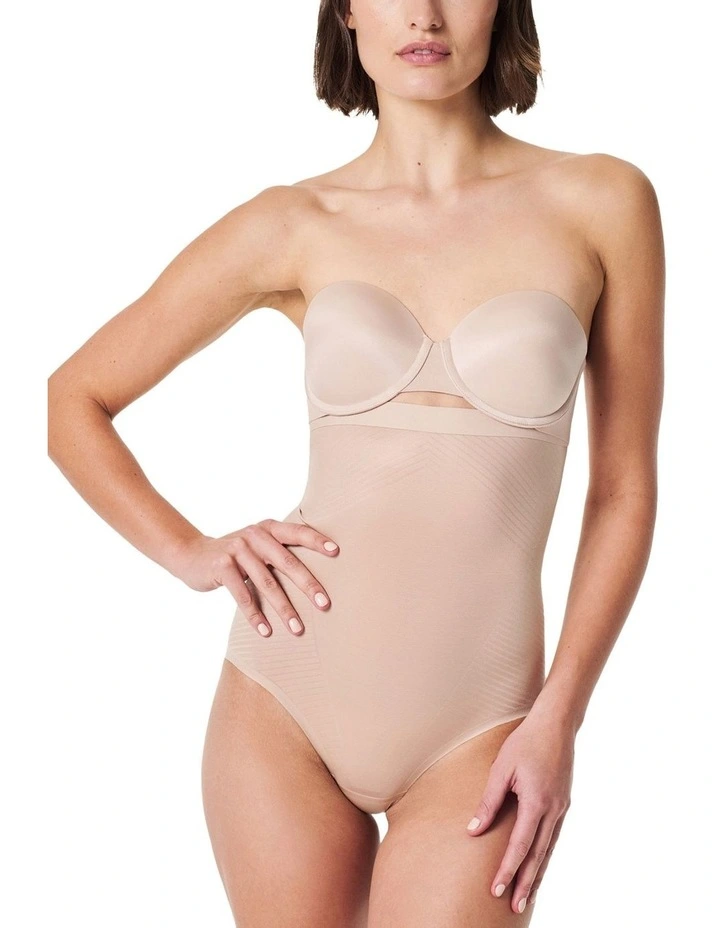 Thinstincts 2.0-High-Waisted Brief in Beige image 1