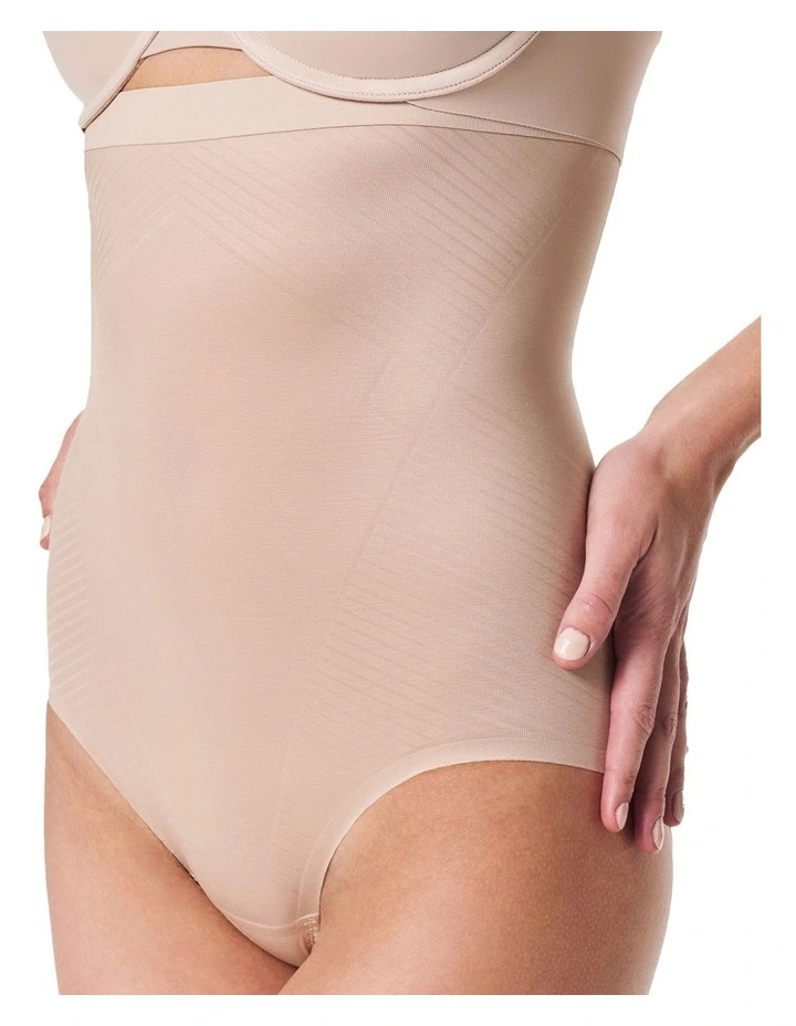 Thinstincts 2.0-High-Waisted Brief in Beige image 4