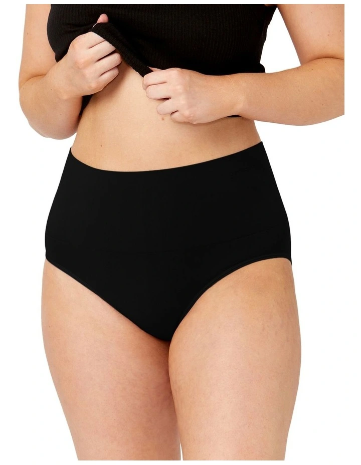 Seamless Smoothies Recycled Full Brief 2 Pack in Black image 3