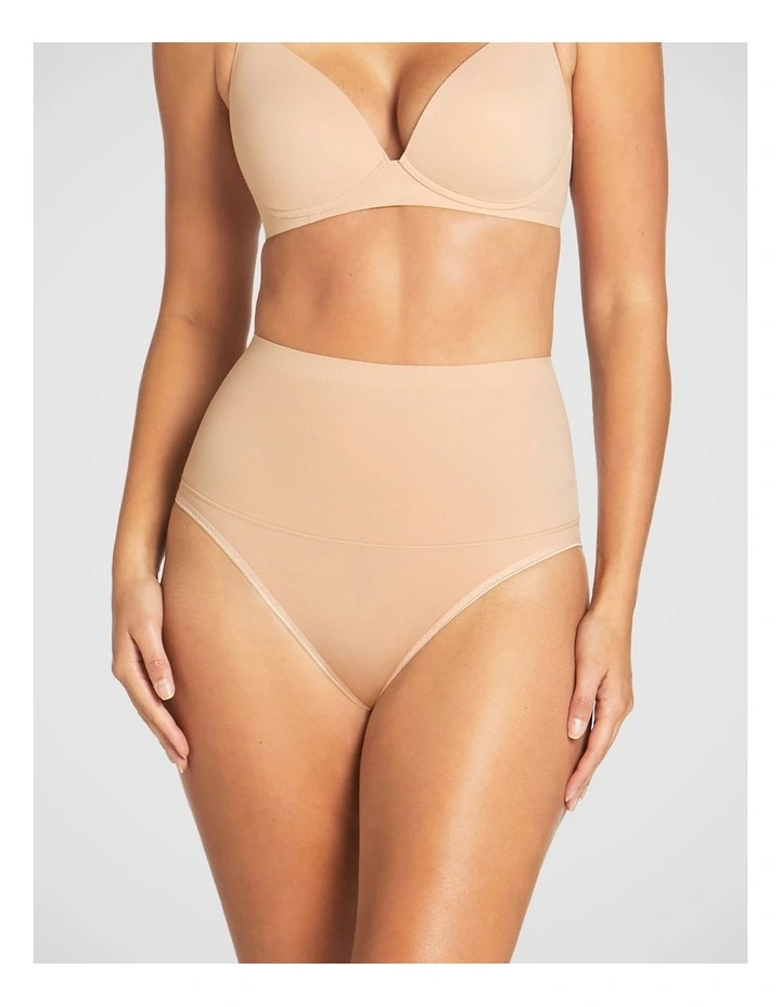 Complete Grip Waisted Brief in Nude image 1