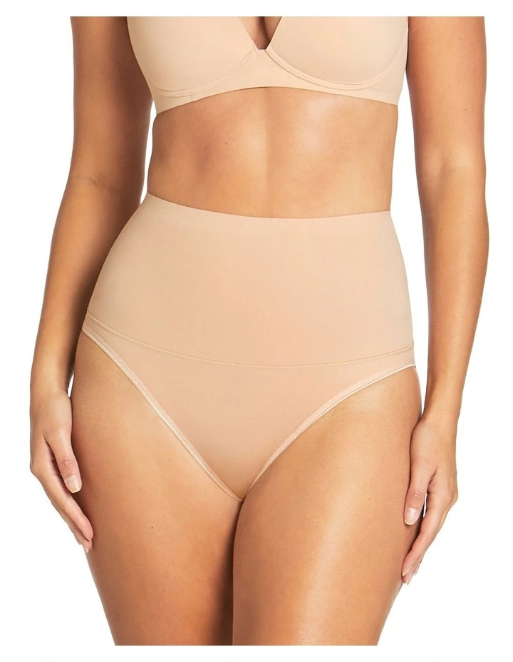 Complete Grip Waisted Brief in Nude image 1