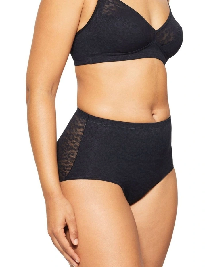 Lace Supreme Shaping Brief in Black image 1