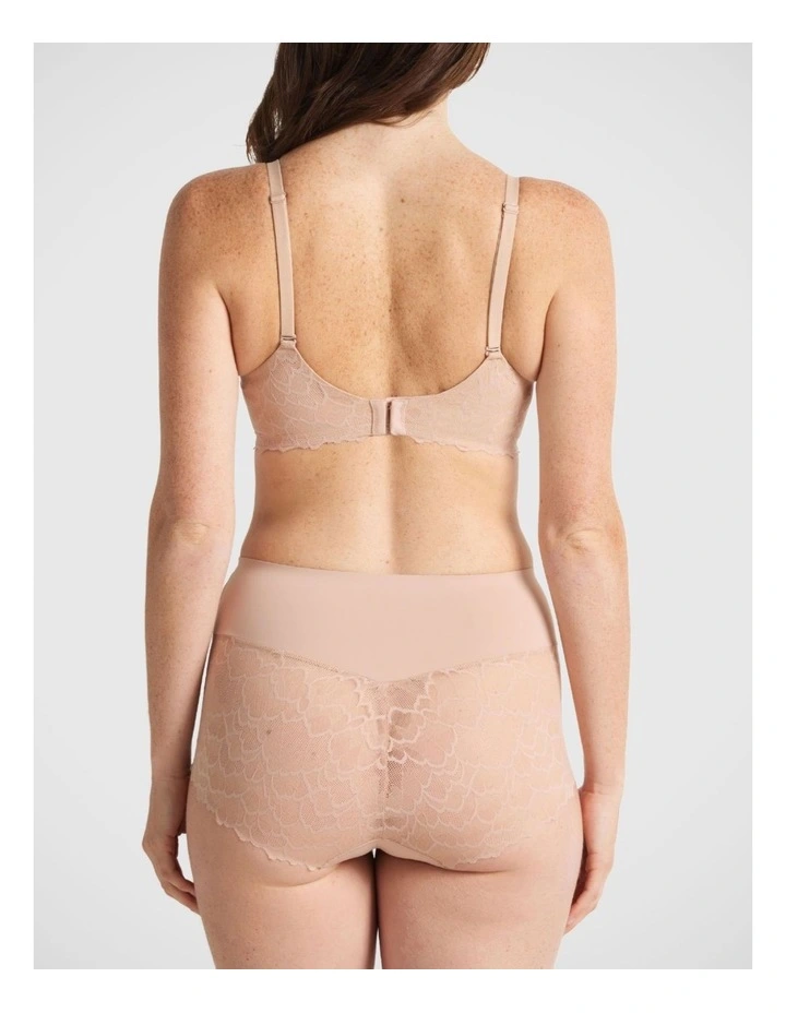 Sculpted Lace Waisted Brief in Warm Taupe image 3