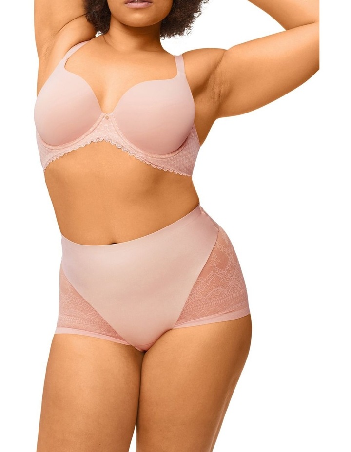 Geo Lace Waisted Brief Rose Qaurtz