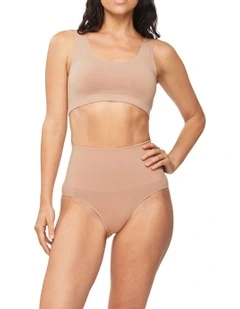 Bamboo Essentials Waisted Brief in Mahogany