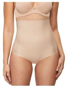 X-Factor High Waisted Brief In Warm Taupe