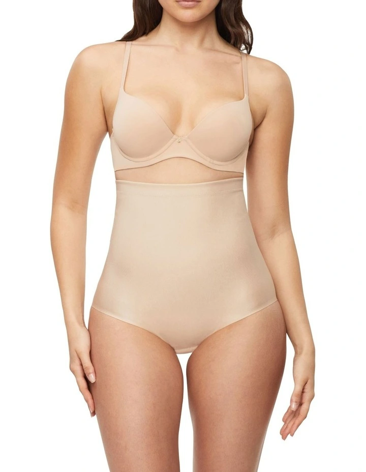 X-Factor High Waisted Brief in Warm Taupe image 2