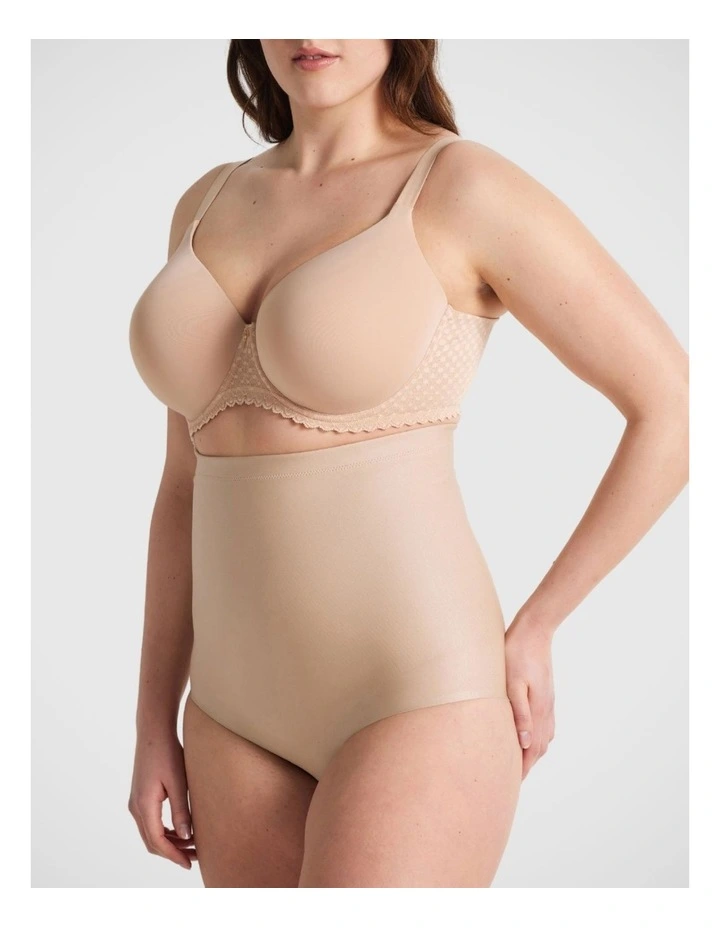 X-Factor High Waisted Brief in Warm Taupe image 2