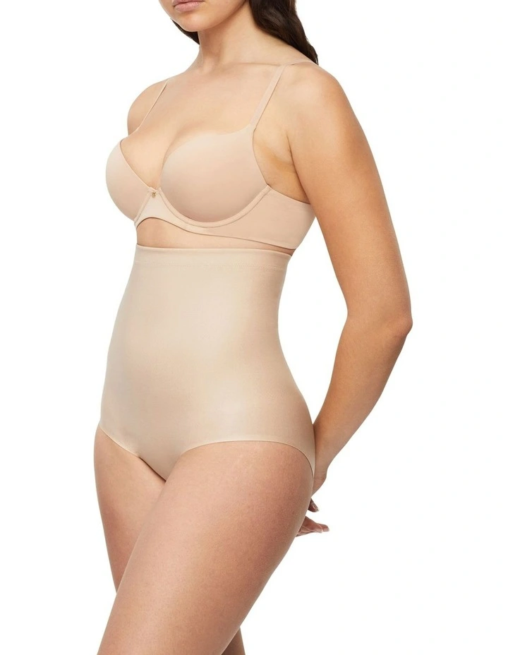 X-Factor High Waisted Brief in Warm Taupe image 3