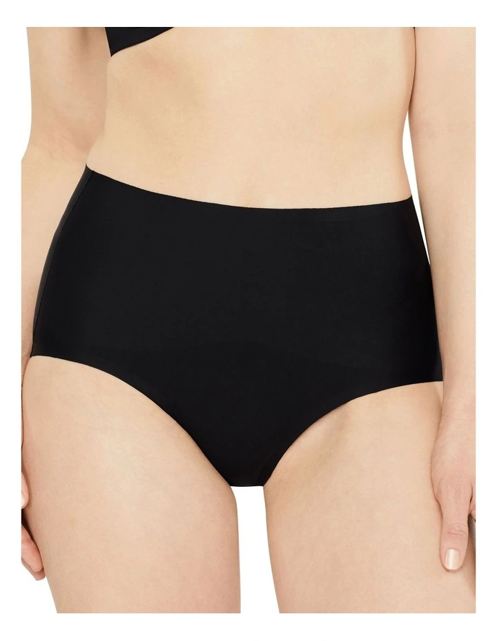 Revive Smooth Waisted Brief in Black image 1