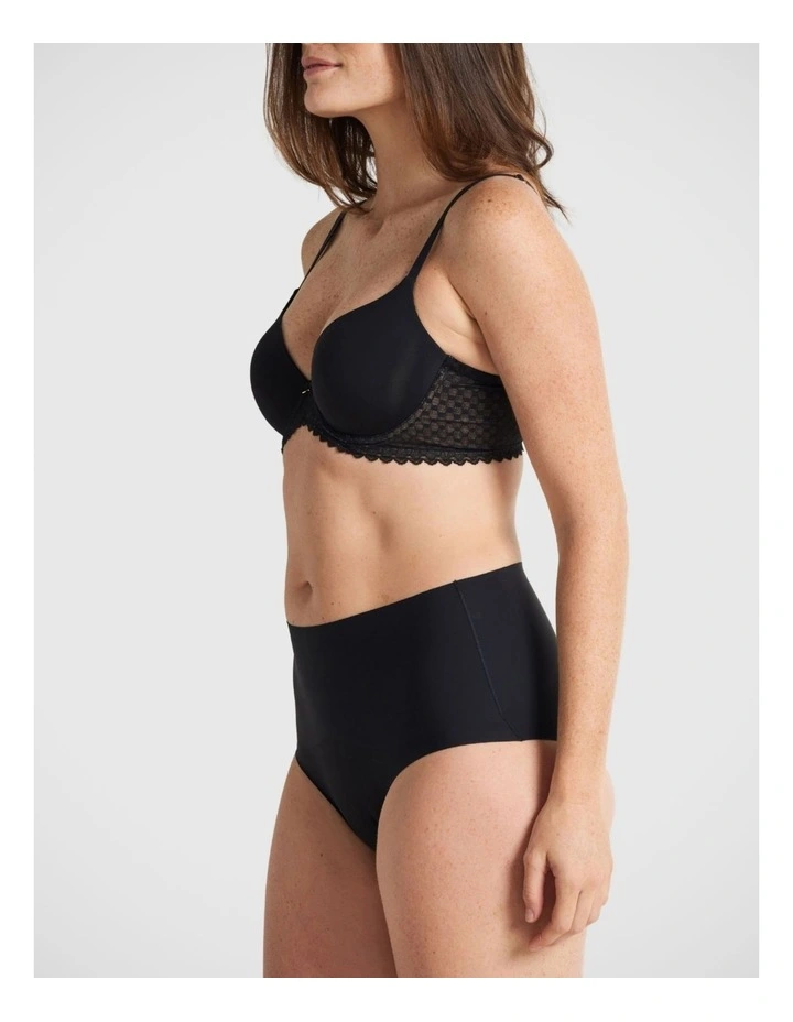 Revive Smooth Waisted Brief in Black image 3