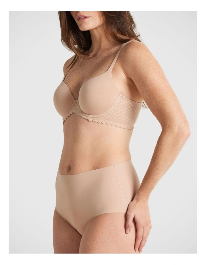 Revive Smooth Waisted Brief in Beige image 3