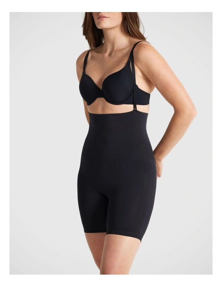 Seamless Seduction High Waisted Bike Short in Black image 2
