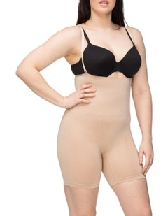 Seamless Seduction High Waisted Bike Short in Beige