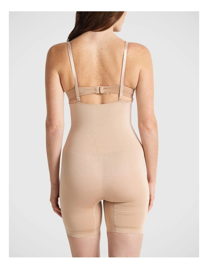Seamless Seduction High Waisted Bike Short in Beige image 4