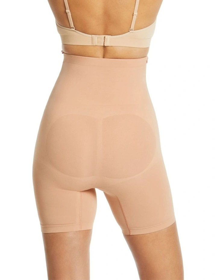 Killer Curve Hi Waisted Shaping Short in Beige image 2