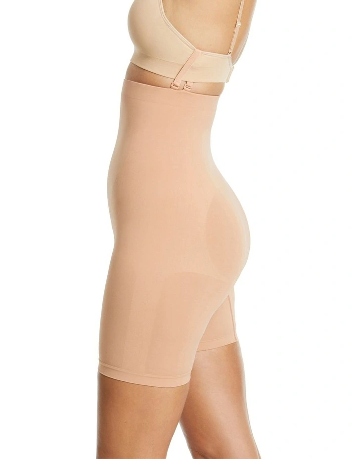 Killer Curve Hi Waisted Shaping Short in Beige image 3