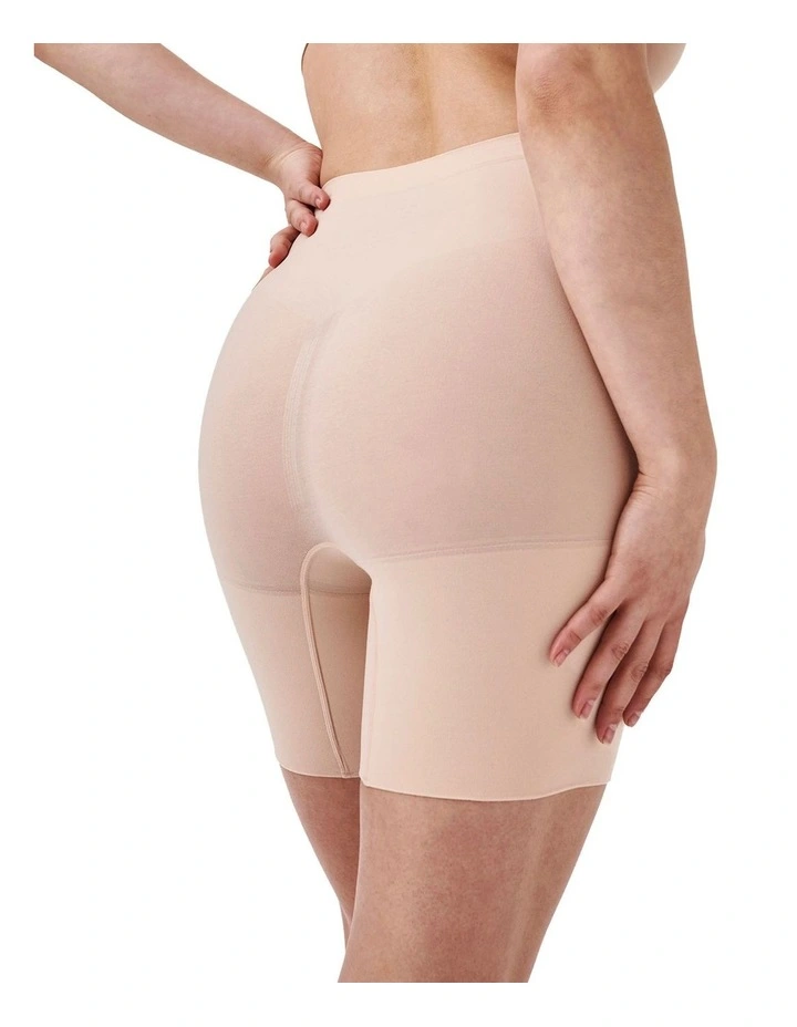 Sculpt Seamless Power Mid-Thigh Short In Beige image 2