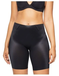 Plunge Back Thigh Shaper in Black