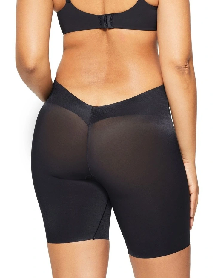 Plunge Back Thigh Shaper in Black image 5