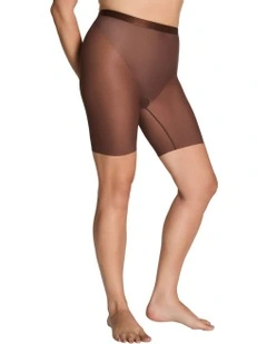 Supersmooth Sheersense Mid-Thigh Shorts in Brown