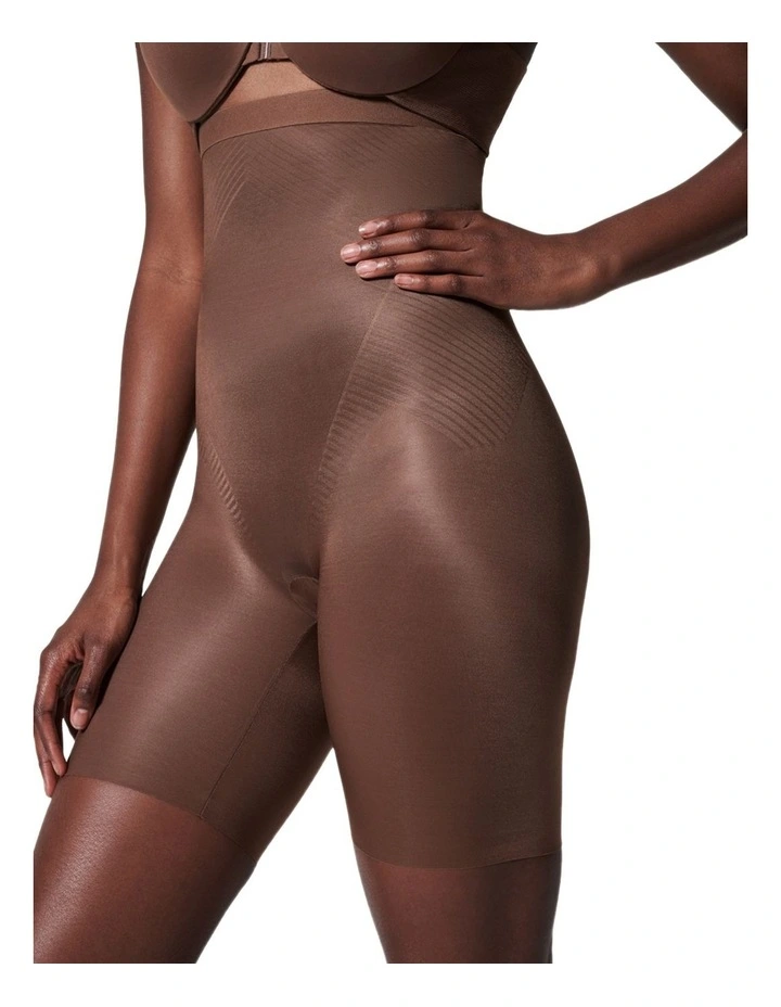 Shape™ Invisible High-waisted Mid-thigh Short in Brown image 3