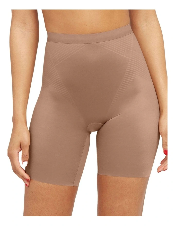 Shape™ Invisible Mid-thigh Short in Brown image 1