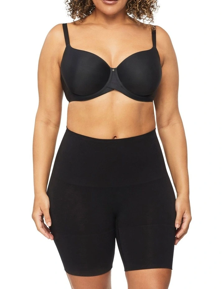 Bamboo Essentials Waisted Shaper Short in Black image 2