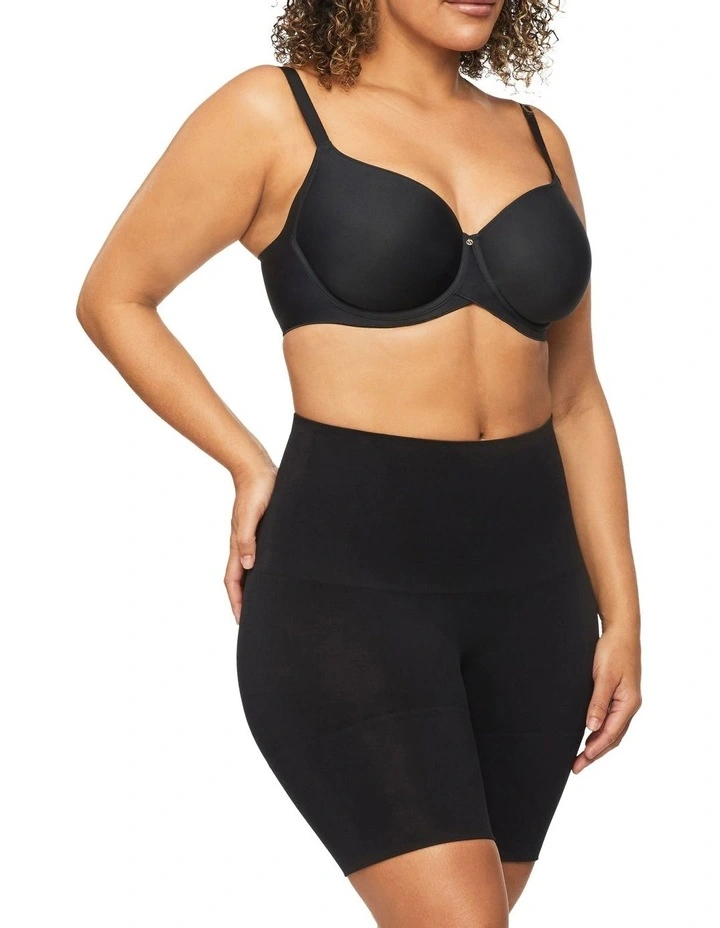 Bamboo Essentials Waisted Shaper Short in Black image 3