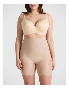 X-Factor High Waisted Thigh Shaper In Warm Taupe