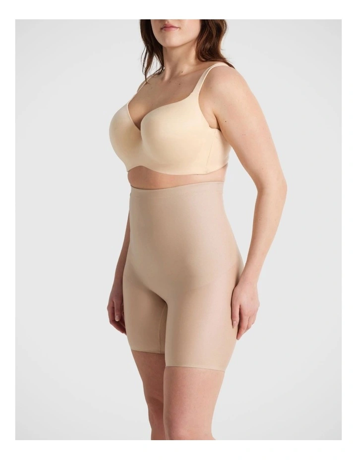 X-Factor High Waisted Thigh Shaper In Warm Taupe image 3