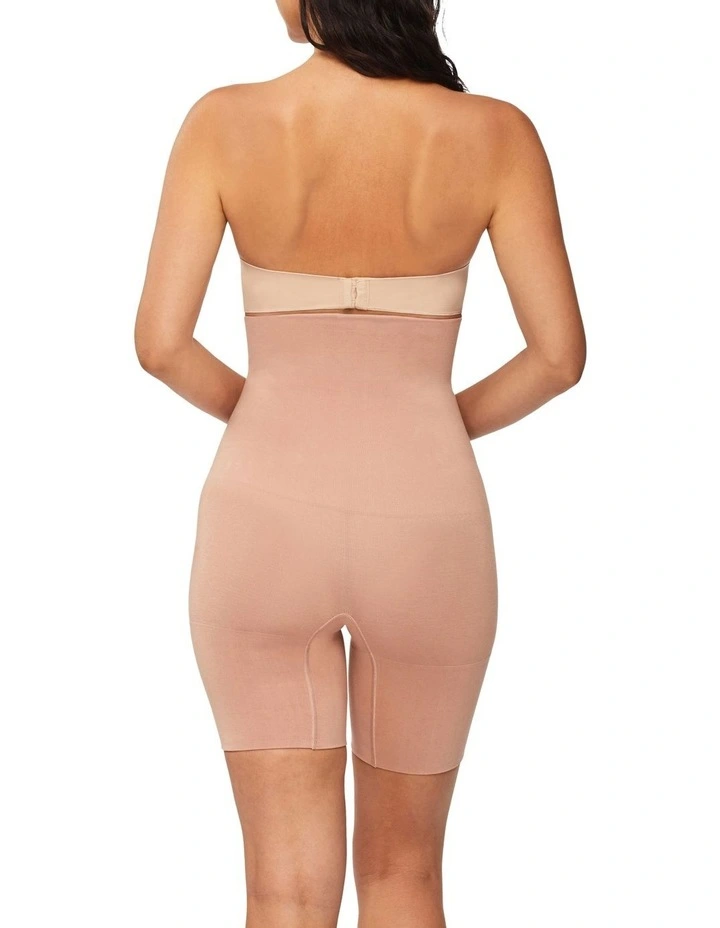 Bamboo Essentials High Waist Thigh Shaper in Mahogany image 3